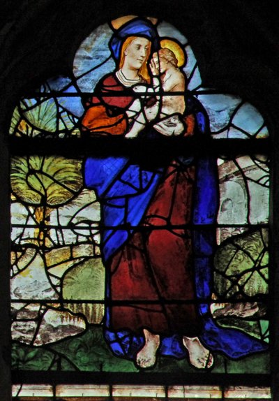 Window depicting the Virgin and Child by French School