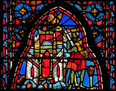 Window w15 Holy Relics: Heraclius Before the Miraculous Sealed Gate at Jerusalem by French School