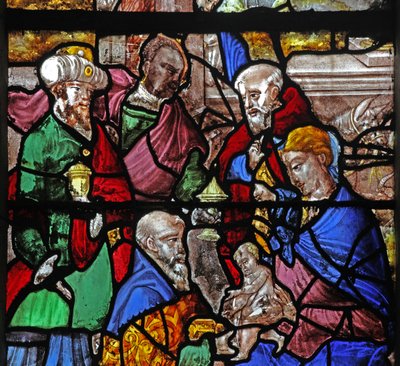 Window depicting the Adoration of the Magi by French School