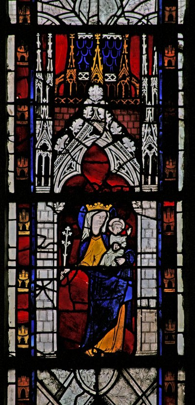 Window depicting the Virgin and Child by French School