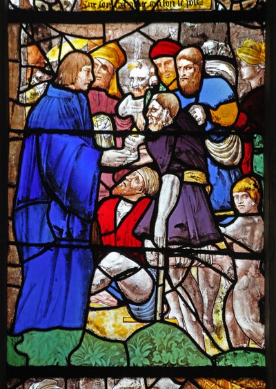 Window depicting a Scene from the Life of St Yves by French School