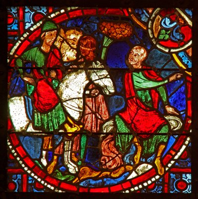 Window depicting St Paul as Saul at Stephen