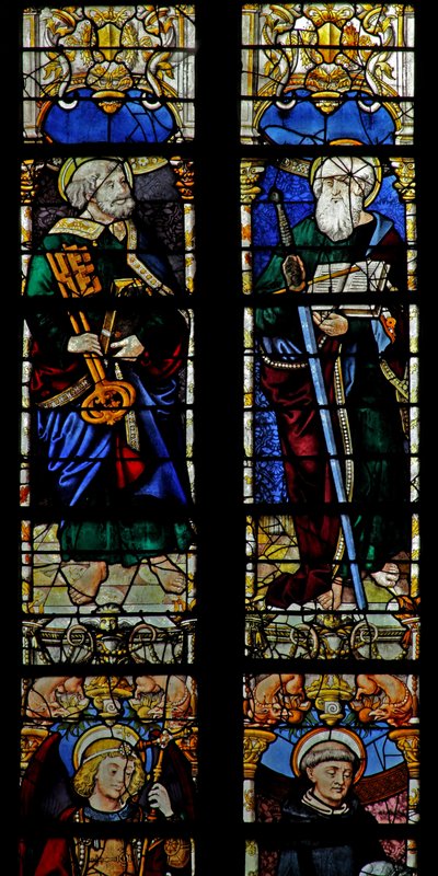 Window depicting St Peter and St Paul by French School