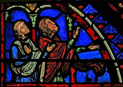 Onlookers to the scene of St Anne and Joachim