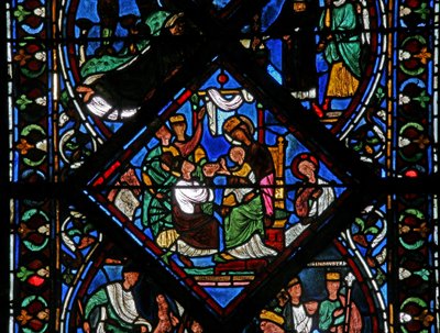 Window w1 depicting the Adoration of the Magi by French School