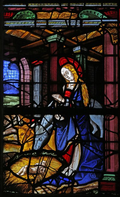 Window depicting the Nativity by French School