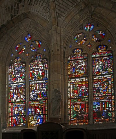 Window depicting the two windows at the east end by French School