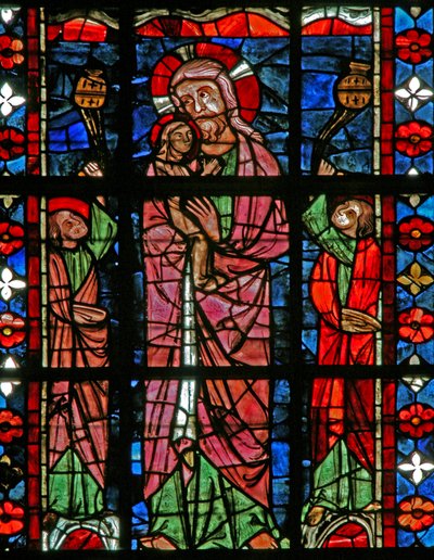 Christ carries the Virgin