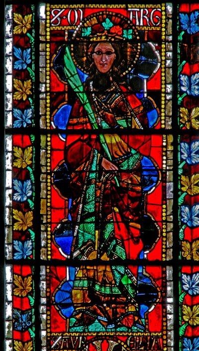 Window w202 depicting St Margaret by French School