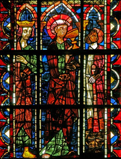 A scene from the legend of St John: the saint and the poisoned cup by French School