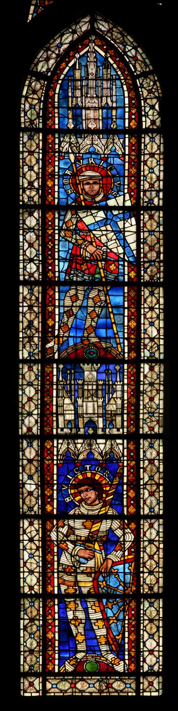 Window w203 depicting St Maurice and St Victor by French School