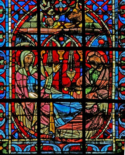 Window depicting the Nativity by French School