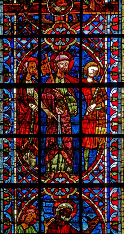 Window depicting St Peter and St Paul before Emperor Nero by French School