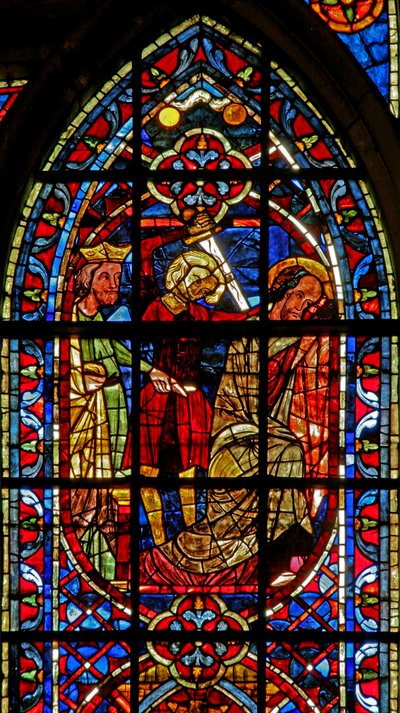 Window depicting the Death of St Paul by French School