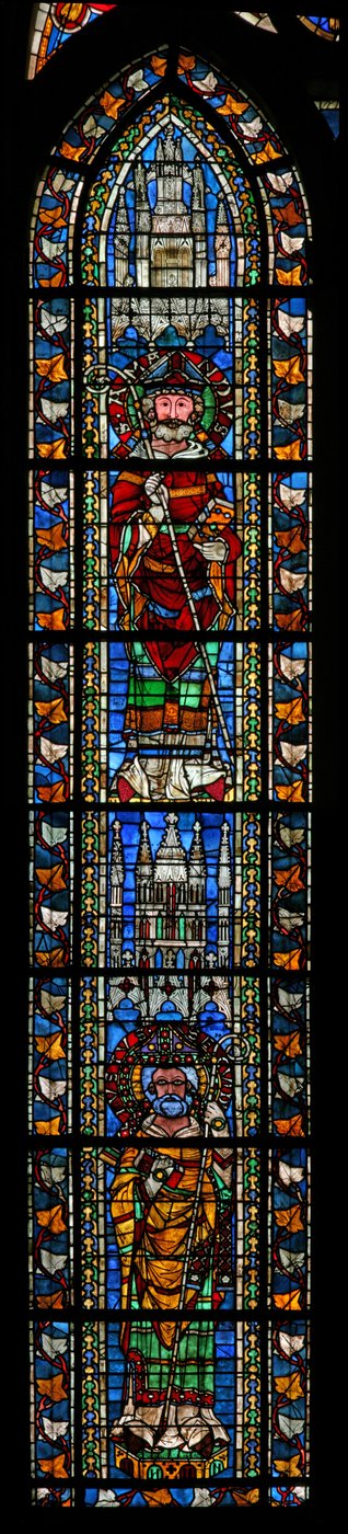Window w205 depicting St Amande and St Just by French School