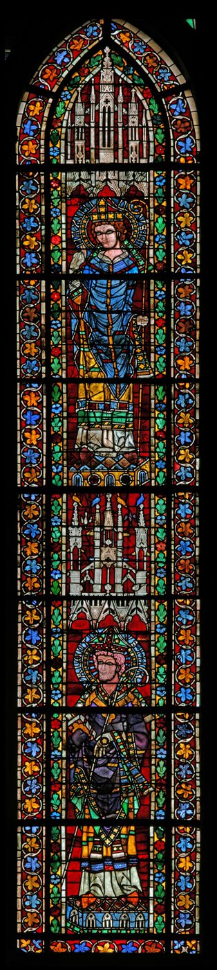 Window w205 depicting St Maximin and St Valentius by French School