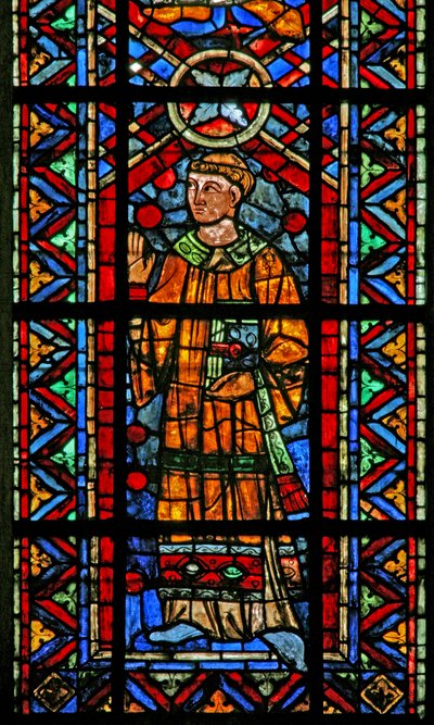 Window depicting a Cleric by French School
