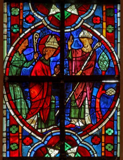 Window depicting St Nicholas becomes bishop of Myra by French School