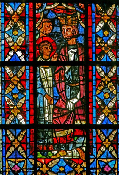 Window depicting St Savinien Before Aurelian by French School
