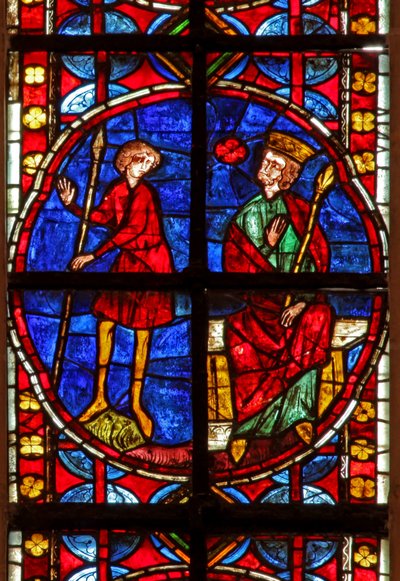Window depicting Herod hears of St James preaching by French School