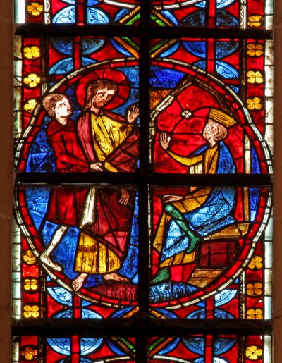 Window depicting St James before Herod by French School