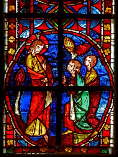 Window depicting the calling of St James and St John by French School