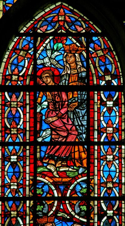 Window w211 Depicting St Helen Dreams by French School