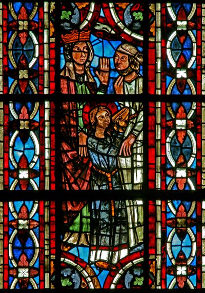 Window depicting a Scene from the Life of St Helen: The Miracle of the Vessel that Turned into Gold by French School