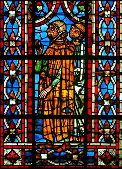 Window depicting a Scene from the Life of St Helen: The Pregnant Queen Gratulie of Corinth Receives Her Doctor by French School