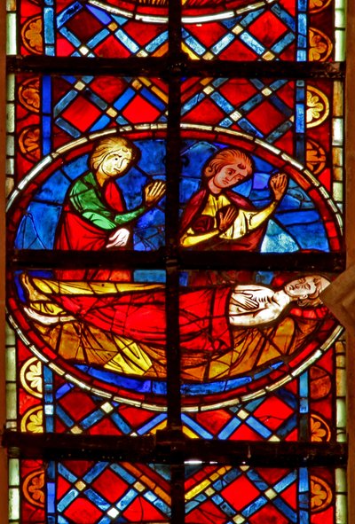 Window depicting the death of St Vincent by French School