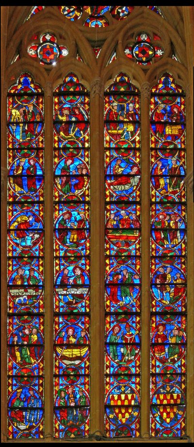 Window depicting St Thomas and St Stephen by French School