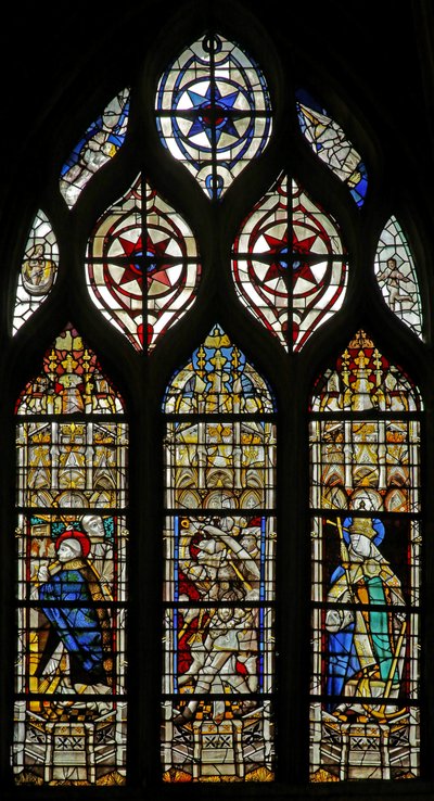 Window depicting St Clement and the death of St Thomas Becket by French School