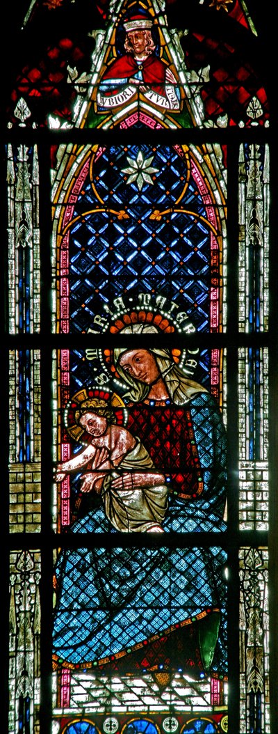 Window depicting the Virgin and Child by French School