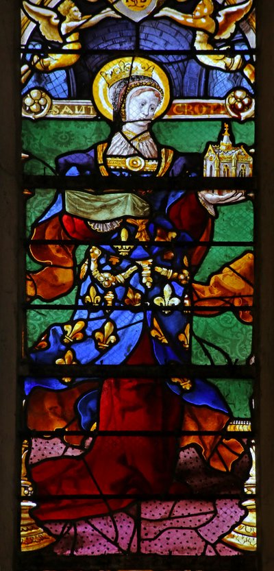 Window w21 depicting St Clothilde by French School