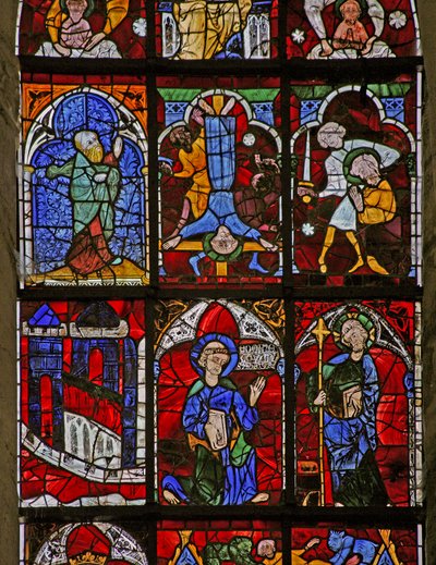Window depicting Quo Vadis; St Paul