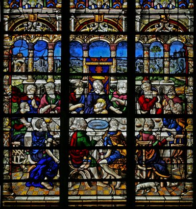Window depicting the Last Supper by French School