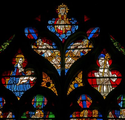 God, the Virgin and Child, St Bernard by French School