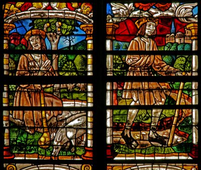 Scene from the Prodigal Son story: remorse sets in; he returns home by French School