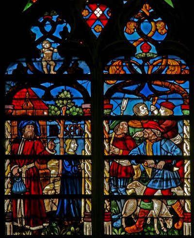 Jacob with Joseph; the brothers plot by French School
