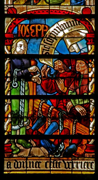 Joseph with the imprisoned butler and baker by French School