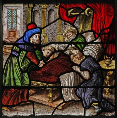 Window depicting Jacob Obtaining Isaac