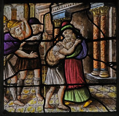 Window depicting a Scene from the Story of Joseph by French School