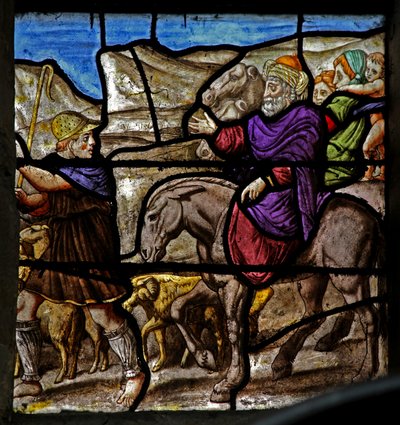 Window depicting a Scene from the Story of Joseph by French School