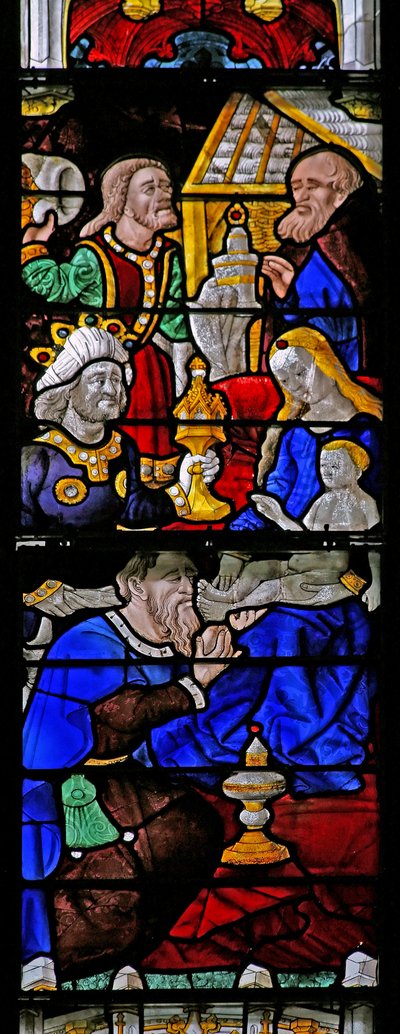 Window depicting the Adoration of the Magi by French School