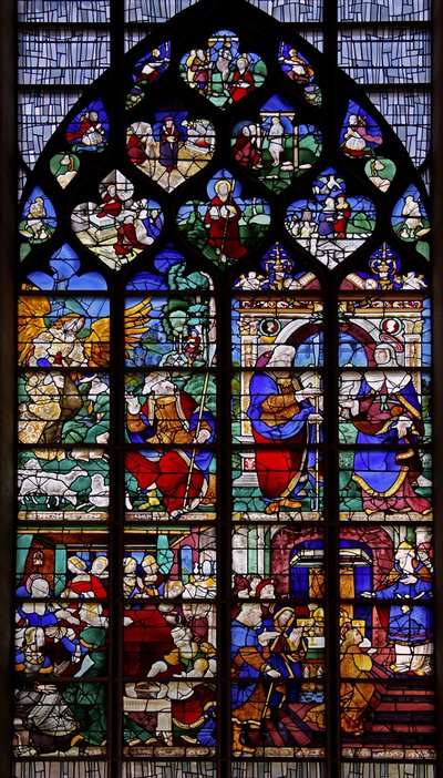 Window depicting the Life of St Anne and the Childhood of the Virgin by French School
