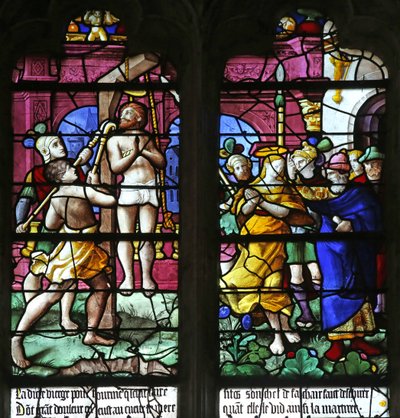Window depicting the Death of St Caprais by French School
