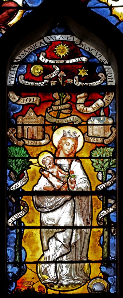 Window depicting the Virgin Mary Clothed with the Sun by French School