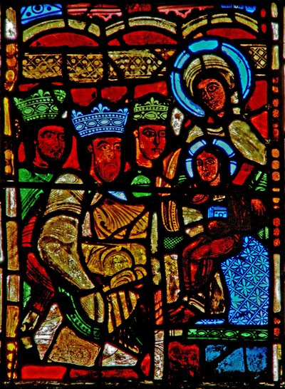 Window depicting the Adoration of the Magi by French School