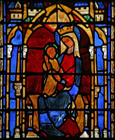 Window depicting the Virgin and Child by French School