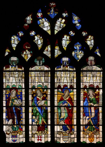 Window depicting the Four Evangelists by French School